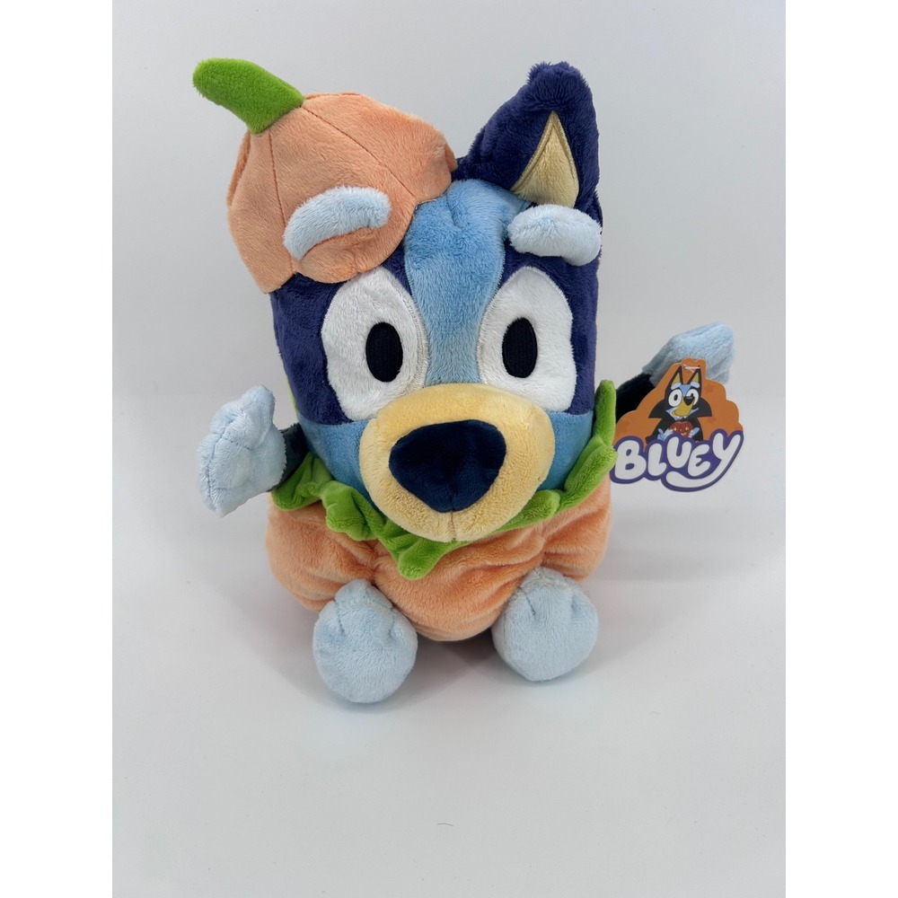 Bluey Halloween Pumpkin Plush 8 inch Animal Adventure Blue Heeler NWT